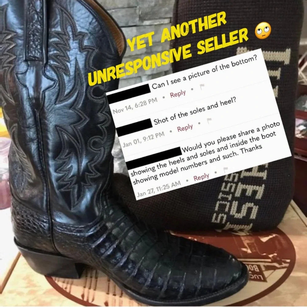 🛑 Buying Lucchese Cowboy Cowgirl Western Boots? Read this! - Picture 9 of 14